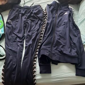 Navy blue kappa jumpsuits comes as a set pants size L Jacket size LX